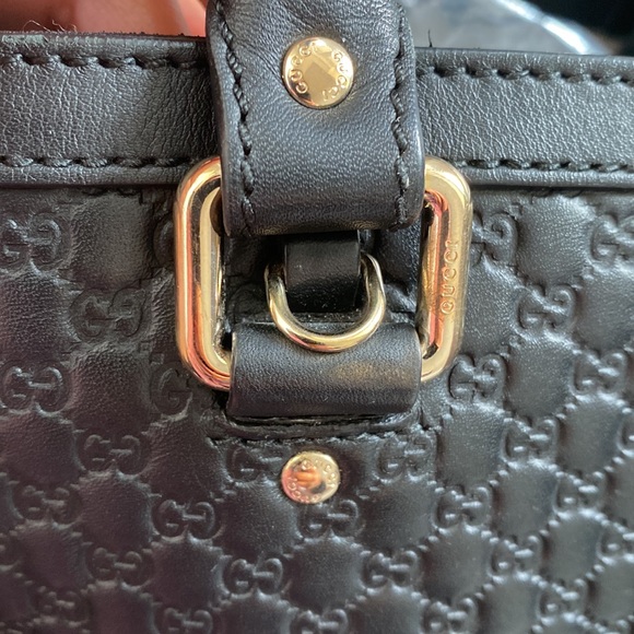 Gucci Guccissima Black Leather Tote Bag (Larger Size) - Picture 14 of 16